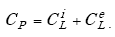 Equation A-42. Capital C subscript capital P is equal to capital C subscript capital L superscript I plus capital C subscript capital L superscript E.