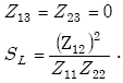 Equation E-21. Capital S subscript Capital L is equal to the quotient of the square of Capital Z subscript 12 divided by the product of Capital Z subscript 11 multiplied by Capital Z subscript 22.