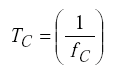Equation H-15. Capital T subscript Capital C equals 1 divided by F subscript Capital C.
