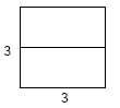 This shows a 9.84-foot by 9.84-foot (3-meter by 3-meter) square grid bisected horizontally by a straight line.