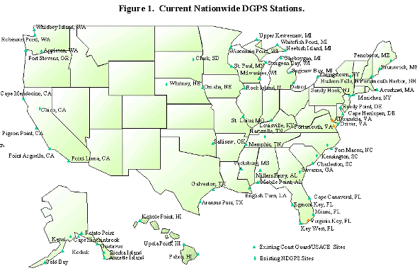 Map of Current Nationwide DGPS Stations.