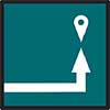 Arrow Pointing At Map Place Icon Image