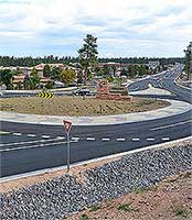 Picture of car entering a roundabout