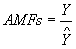 Equation 17. AMFs equal Y divided by Y tophat.