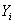 Y subscript I