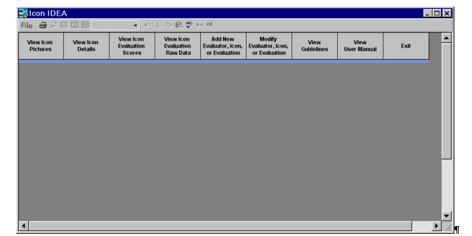 Figure 13 Screen shot of IDEA Start Up Screen