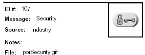 Icon Message: Security (clip art of a key with lock)