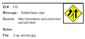 Icon Added Lane Sign