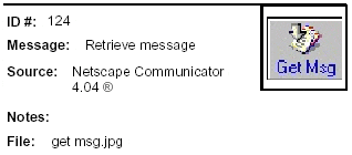 Icon Message: Retrieve message