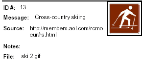 Icon Message: Cross-country skiing