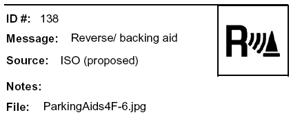 Message: Reverse/backing aid