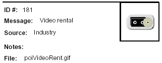 Icon Message: Video rental