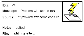 Icon Message: Problem with send e-mail