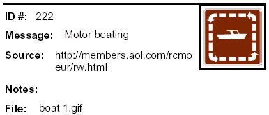 Icon Message: Motor boating