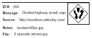 Icon - Divided Highway (road) sign
