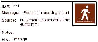 Icon: Pedestrian crossing ahead