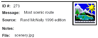 Icon Message: Most scenic route