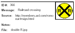 Icon: Railroad crossing