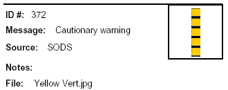 Icon Message: Cautionary warning