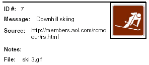 Icon Message: Downhill skiing