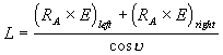 Equation 3: estimate of a supply luminance (L) of a retroreflective sign. Click here for more detail.