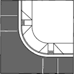 (A) Perpendicular curb ramps without a landing. 