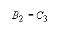 Equation 45. B subscript 2 equals C subscript 3.