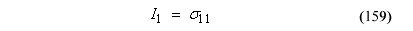 This equation reads Capital I subscript 1 equals orthotropic stress component subscript 11.