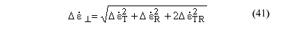 This equation read Perpendicular scalar effective strain-rate increment equals the square root of the quantity of strain-rate increment perpendicular to the grain superscript 2 plus strain-rate increment perpendicular to the grain superscript 2 plus 2 strain-rate increment perpendicular to the grain superscript 2, end quantity.