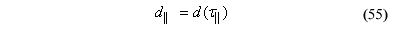 This equation reads D parallel equals D as a function of instantaneous parallel strain energy type term for damage accumulation.