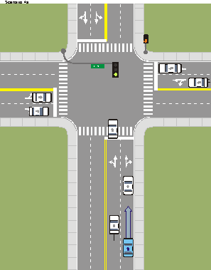 Figure 8. Diagram. Graphic 1 used to describe scenario 4: Rear-end crashes. 