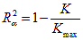 Equation 11. Equation. Definition of dispersion parameter-based R2. Uppercase R subscript alpha squared equals 1 minus uppercase K divided by uppercase K subscript max.
