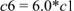 Equation 22. c6 equals 6.0 times c1.