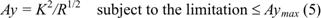 Equation 31. A y equals K squared divided by R to the one half power.