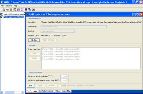 Figure 80. Screen Capture. SSAM Screen--Open Case Document from Workspace. A case document listed in the workspace window is open on the screen.