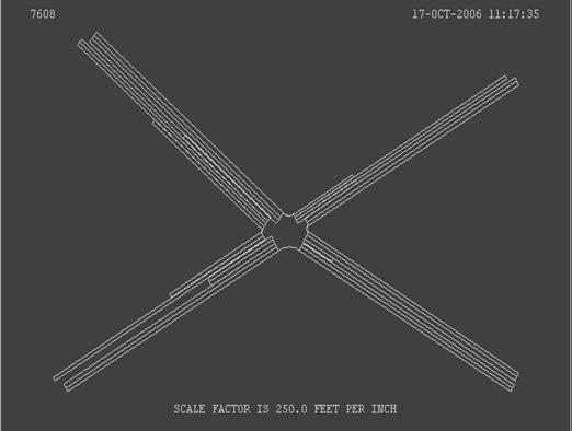 Figure 138. Screen Capture. TEXAS Model of Briarcliff Rd & North Druid Hills Rd. This is the TEXAS model for Briarcliff Rd & North Druid Hills Rd, Dekalb County, Atlanta, GA.