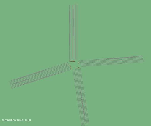 Figure 158. Screen Capture. TEXAS Model of Howe Ave & Fair Oaks Boulevard. This is the TEXAS model for Howe Ave & Fair Oaks Boulevard, Sacramento, CA.