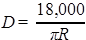 Figure 3. Equation. Degree of curvature. D equals 18,000 divided by pi R.