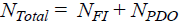 N subscript Total equals N subscript FI plus N subscript PDO.