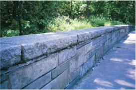 Figure 28. Photo. Second image of barrier type 3—bridge rail.(20)