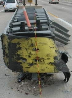 Figure 45. Photo. Barrier type 19—impact attenuator.(4)