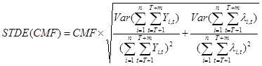 The corresponding standard error for the crash modification factor calculated using the standard equation.