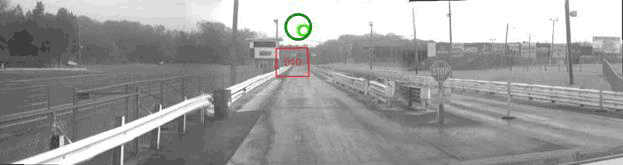 Figure 24. Screen capture. Two-degree ROI for the CMS at a distance of approximately 1,250 ft (381 m).