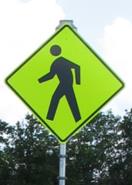 Figure 37. Photo. WO-B, lap A study assembly. A Pedestrian Crossing sign.
