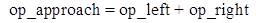 Figure 93. Equation. Optical power by approach. The equation states that op_approach equals op_left plus op_right.