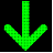 Figure 3. Graphic. Lane open sign adapted from Washington State deployment. This graphic shows a sample active traffic management sign with a thick green arrow pointing down indicating an open lane.