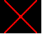 Figure 8. Graphic. Lane closed alternative without text legend. This figure shows a sample active traffic management sign with a thin red X indicating that the lane is closed.
