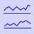 Graphs with data lines icon