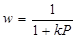 Figure 5. Equation. EB weight. Empirical Bayes weight w equals 1 divided by 1 plus k times P.