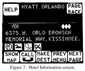 Hotel information screen